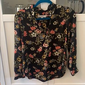 Loft floral long sleeve shirt